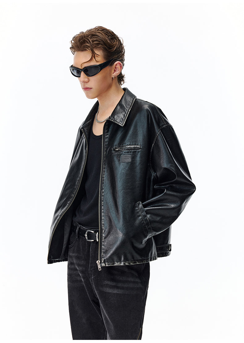 Vintage PU Leather Jacket