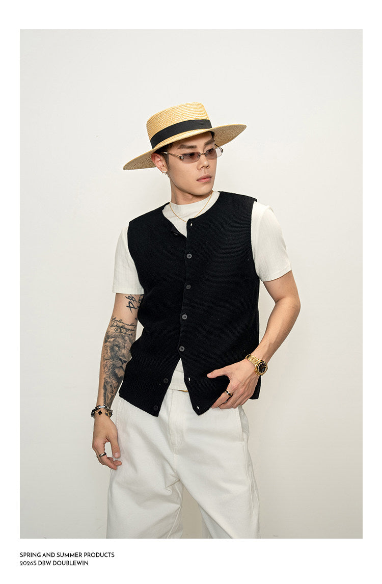 Breathable knit vest