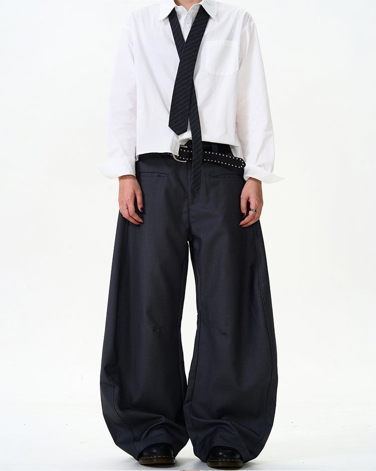 Clean Fit Draped Scimitar Casual Pants