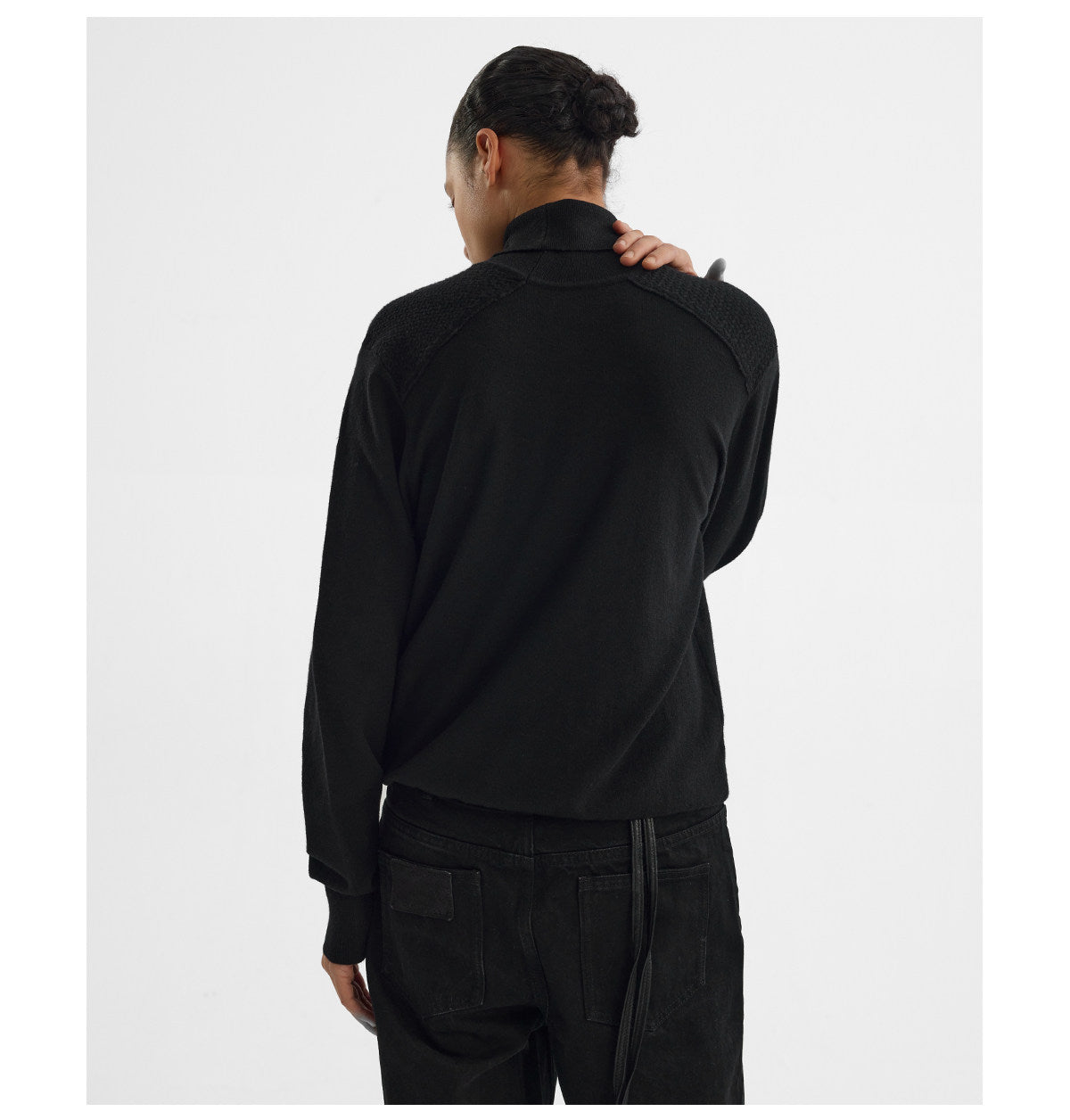W-Neck Fit Mid-Rise Turtleneck Sweater