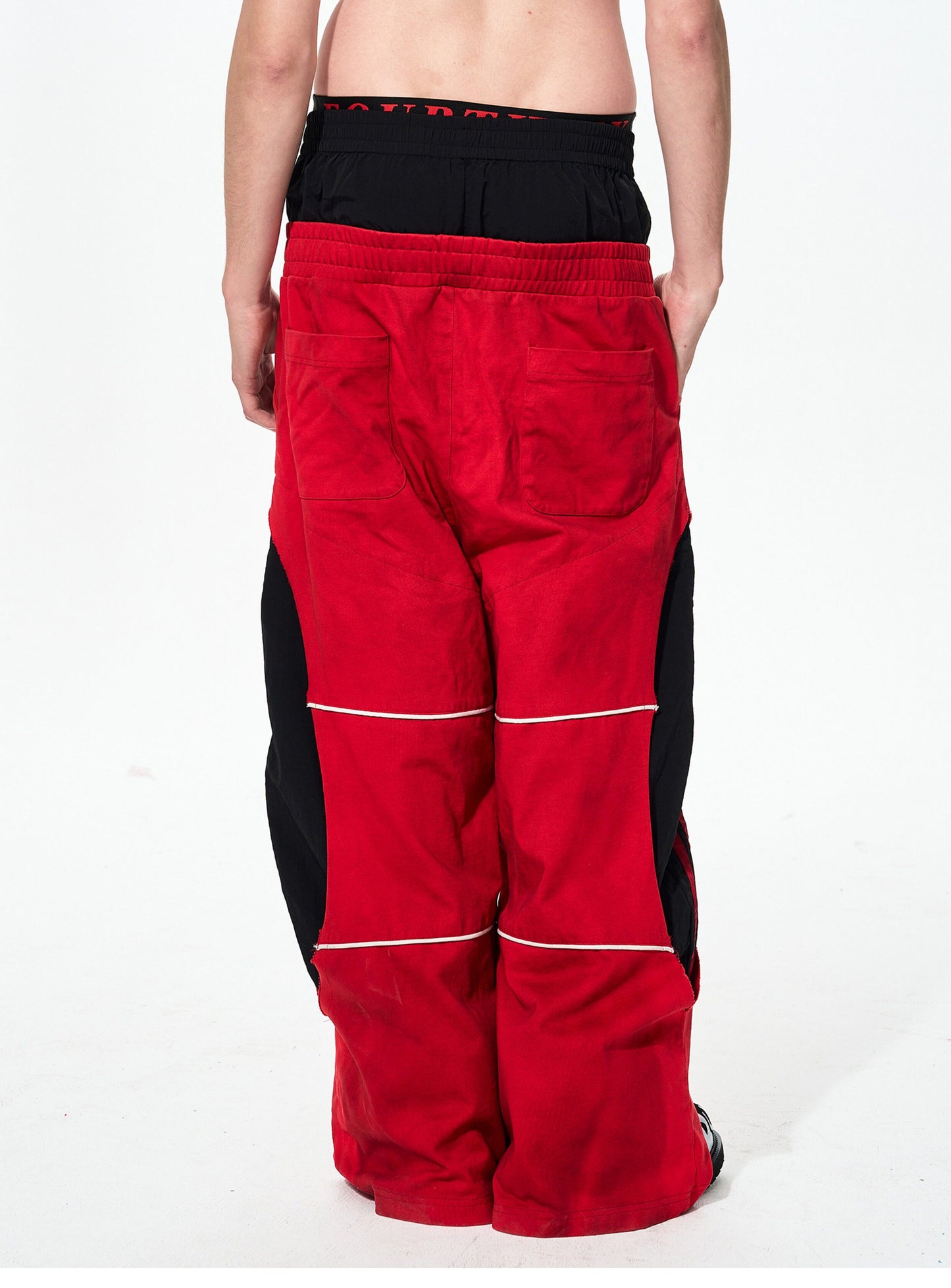 Three Stripes Double Waist Sweatpants