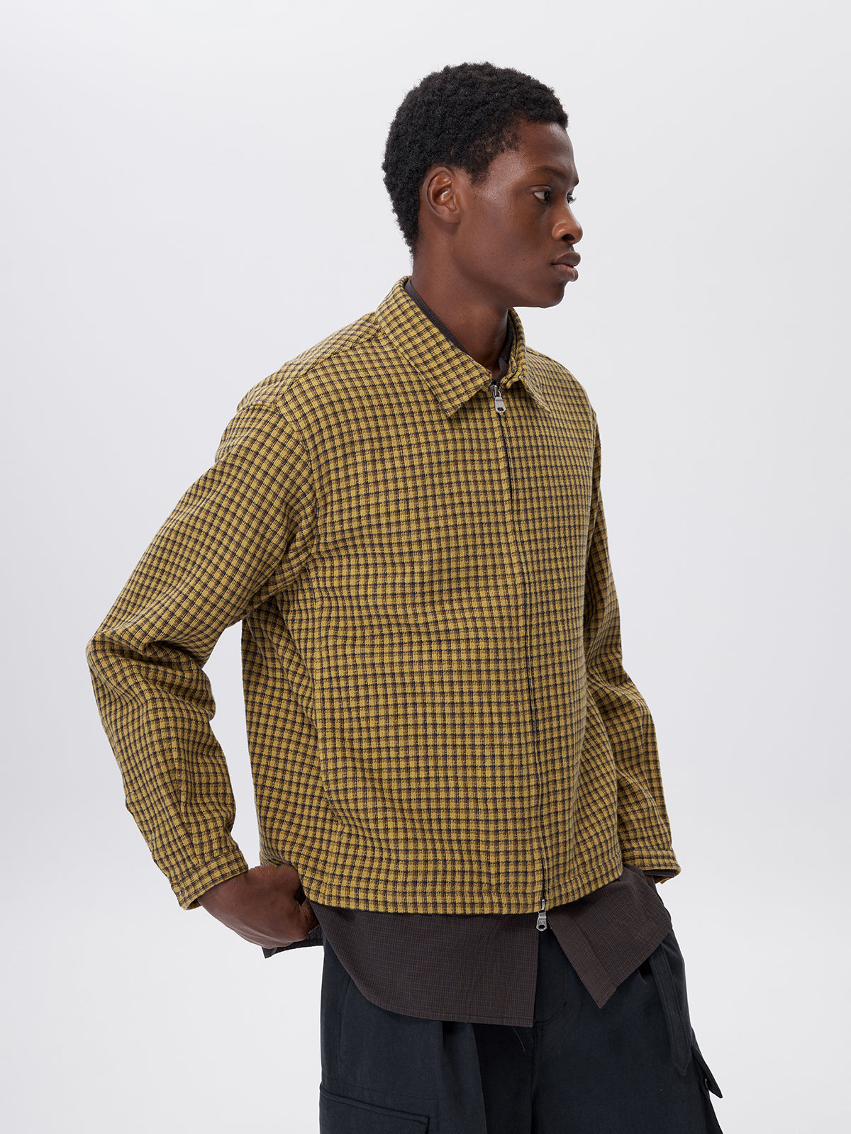 Cotton Check Pattern Jacket