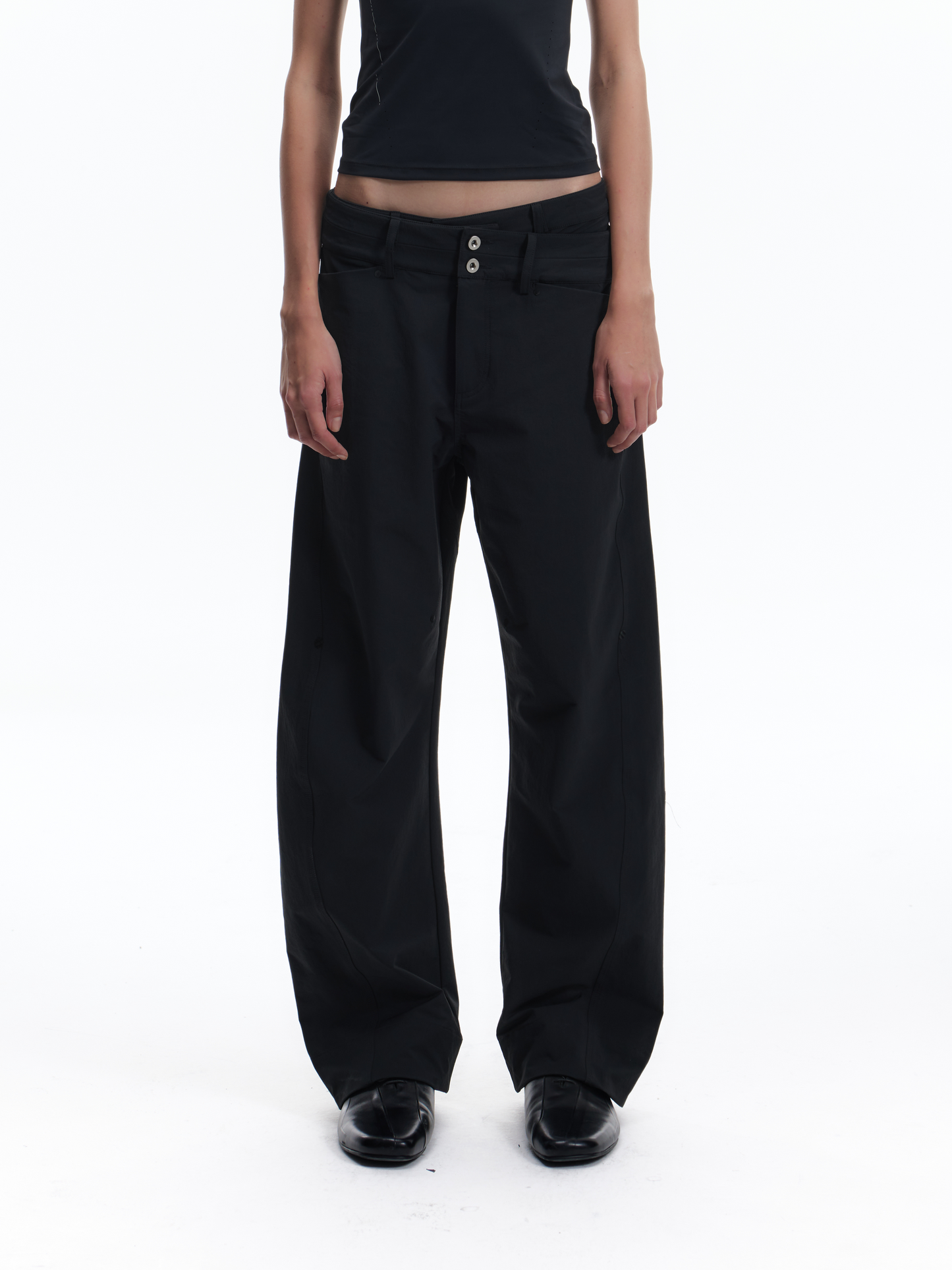 Multi-Structure Nylon Casual Pants