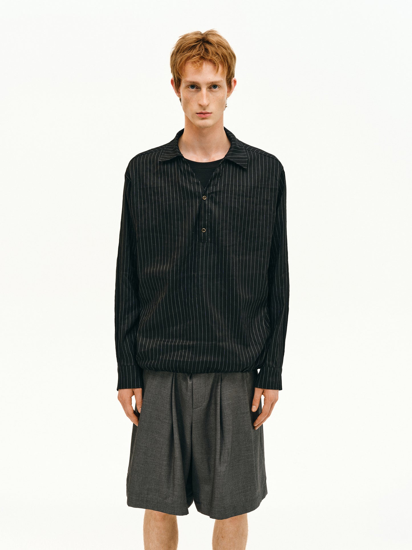 Striped Faux Two-Piece Shirt