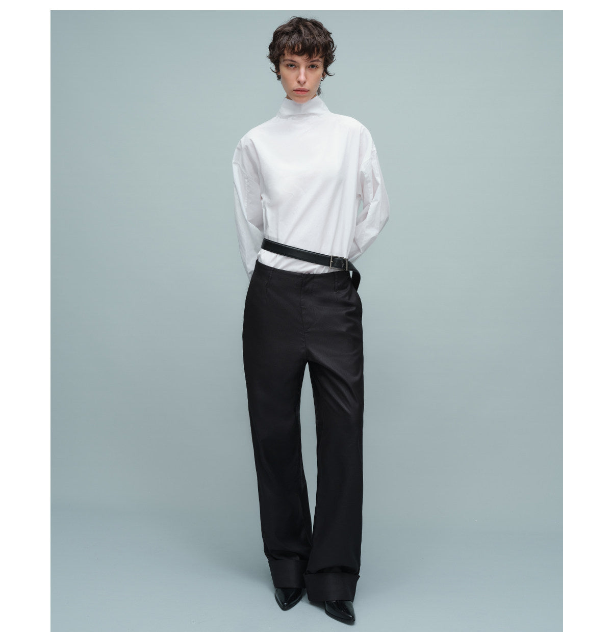 Straight-Leg, Slim-Fit Casual Pants