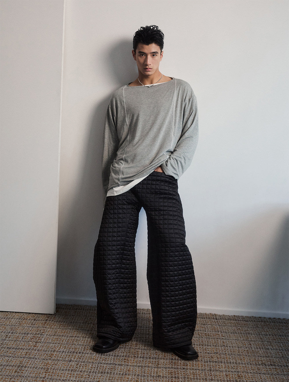 Checkered Cotton Casual Pants