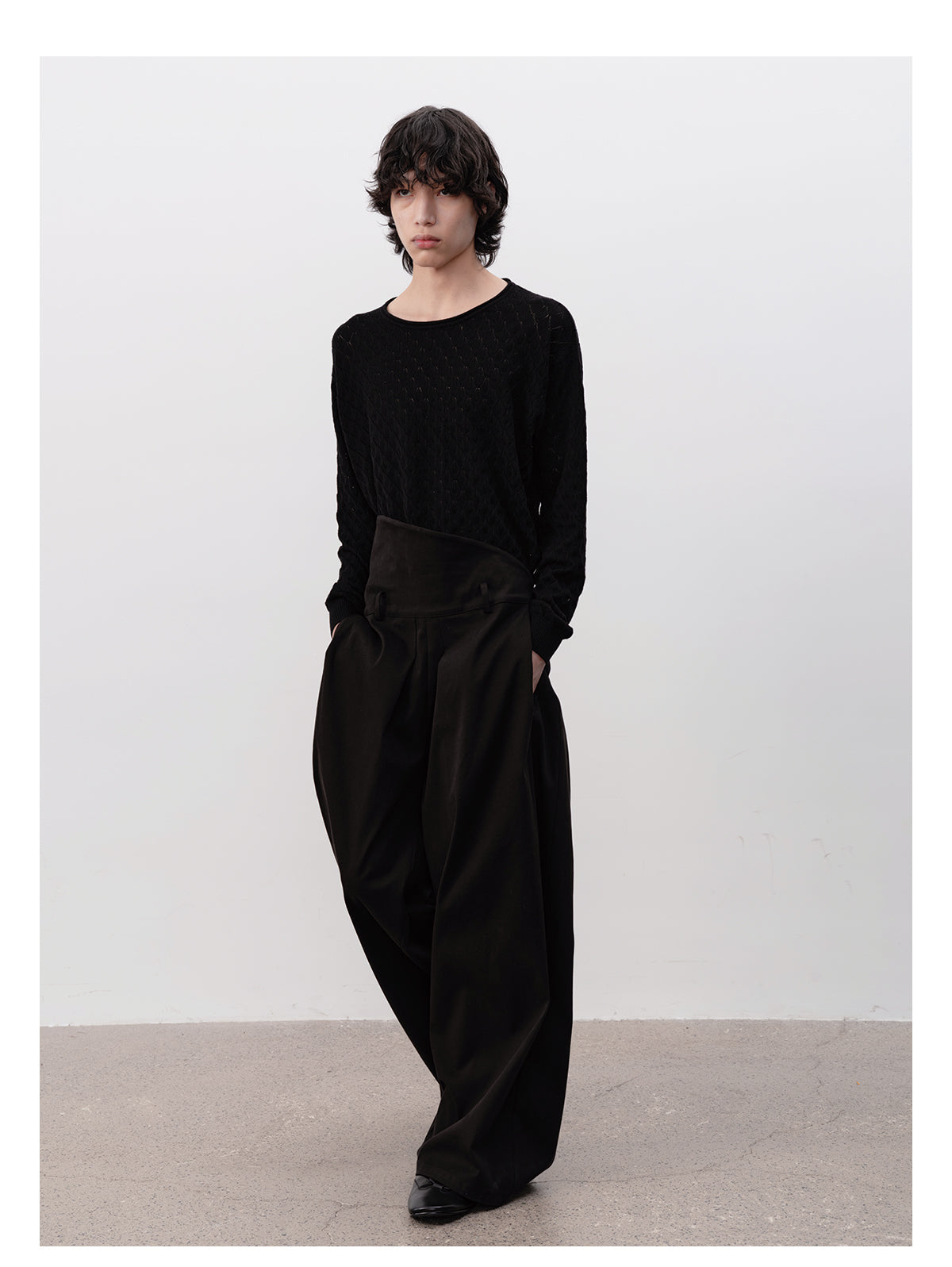 Double-Pleated Design Casual Pants