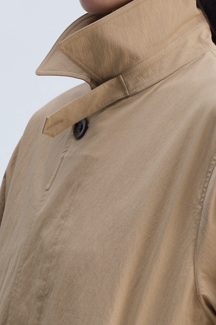 Mid-Length Casual Trench Coat