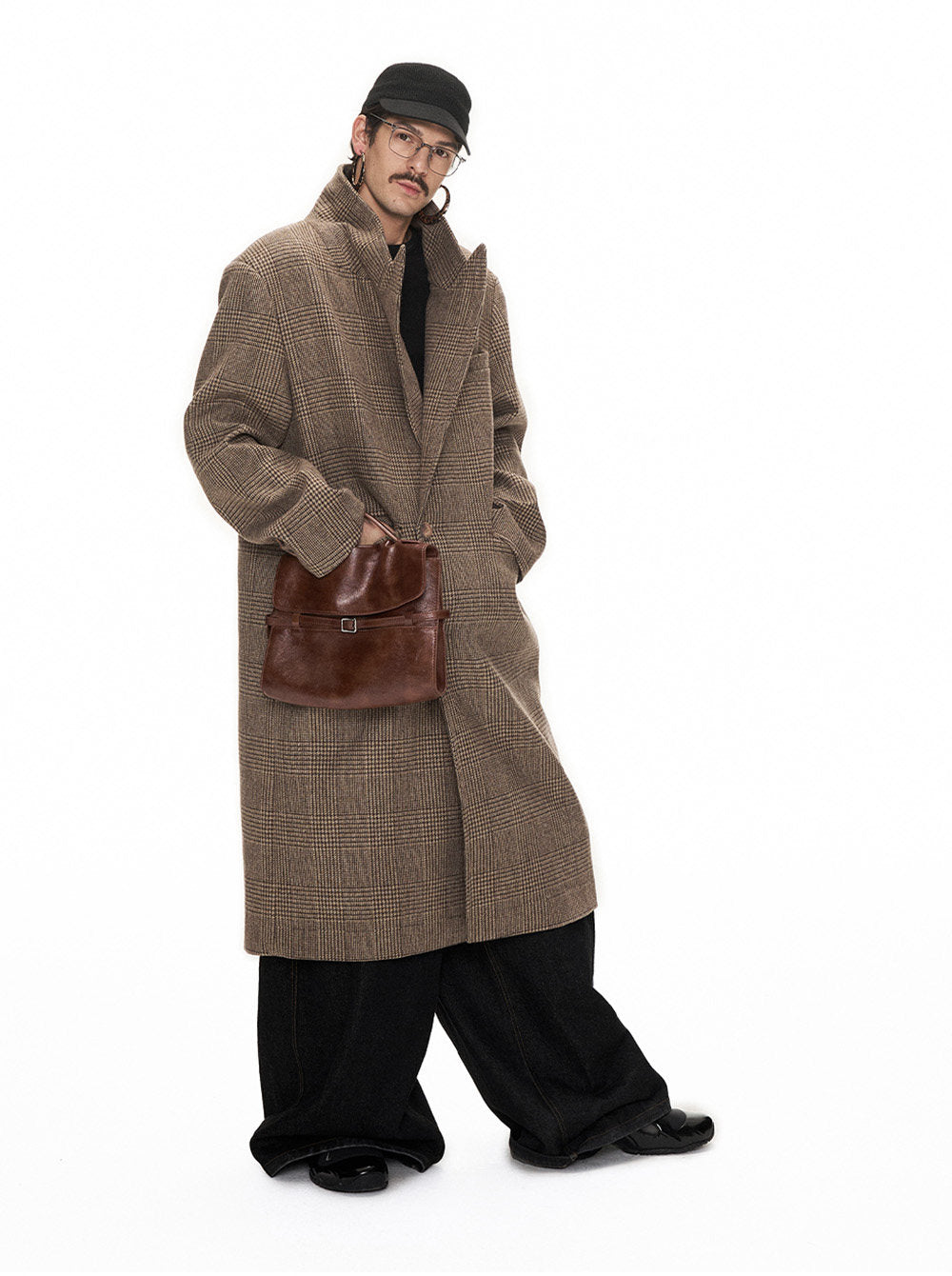 Houndstooth Long Coat