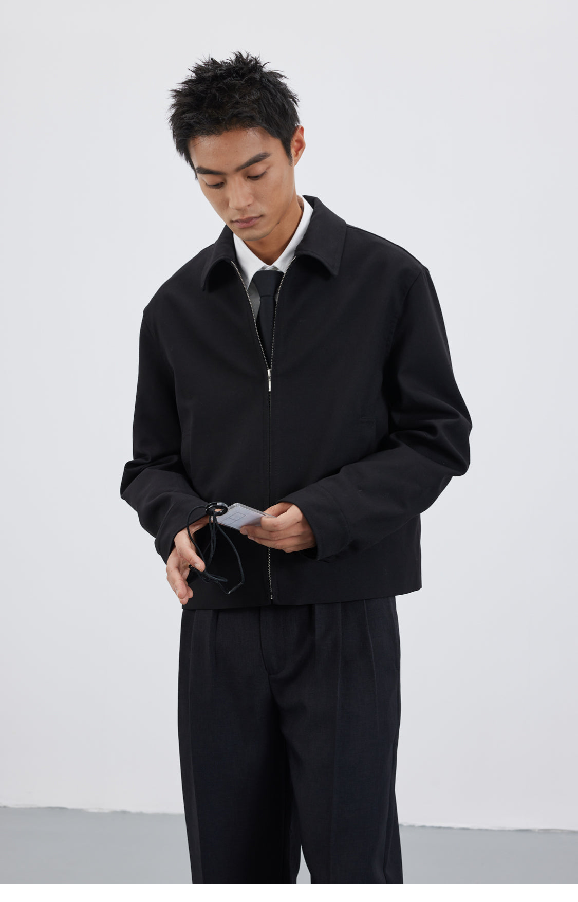 Wool-blend classic jacket