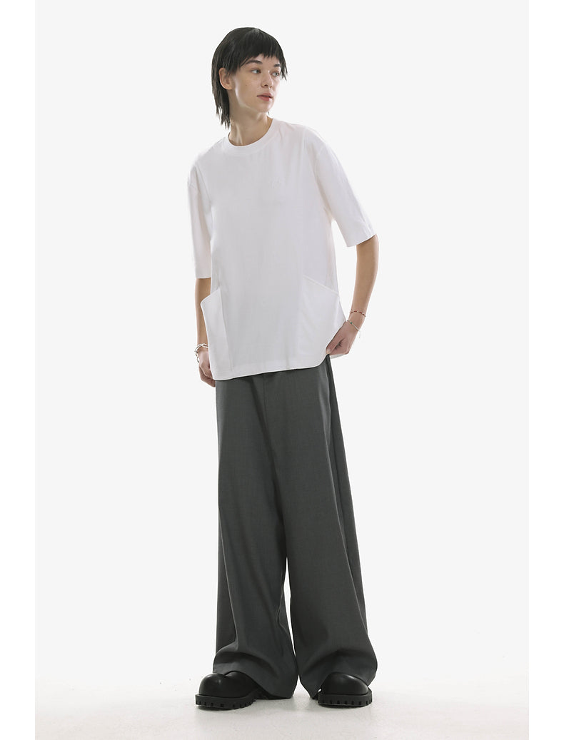 Low-end style silhouette drape pants