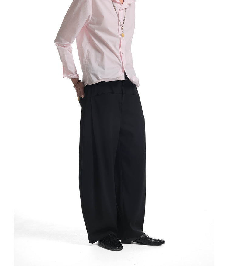 Casual pants with 3D wrinkle prevention