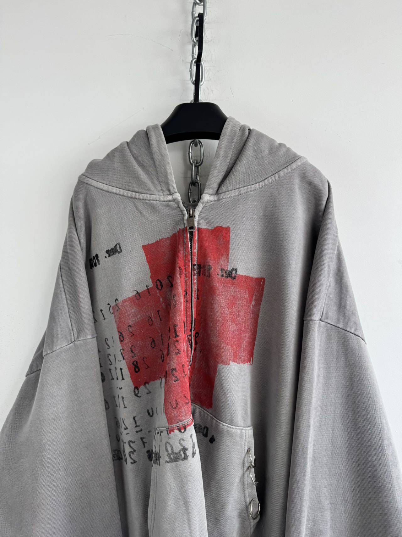 Terry Wash Finish Zipper Sweatshirt