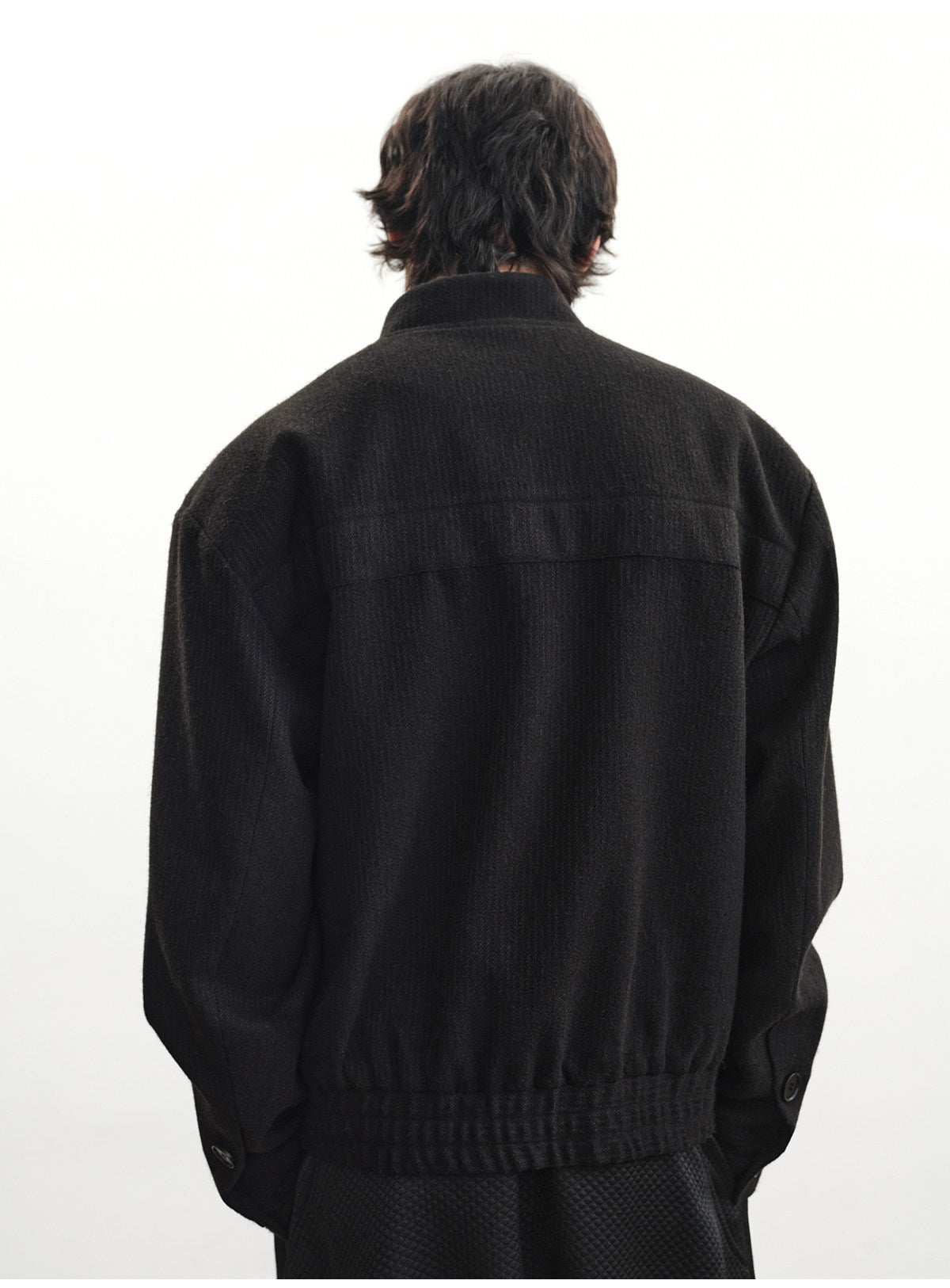 Stand Collar Wool Jacket