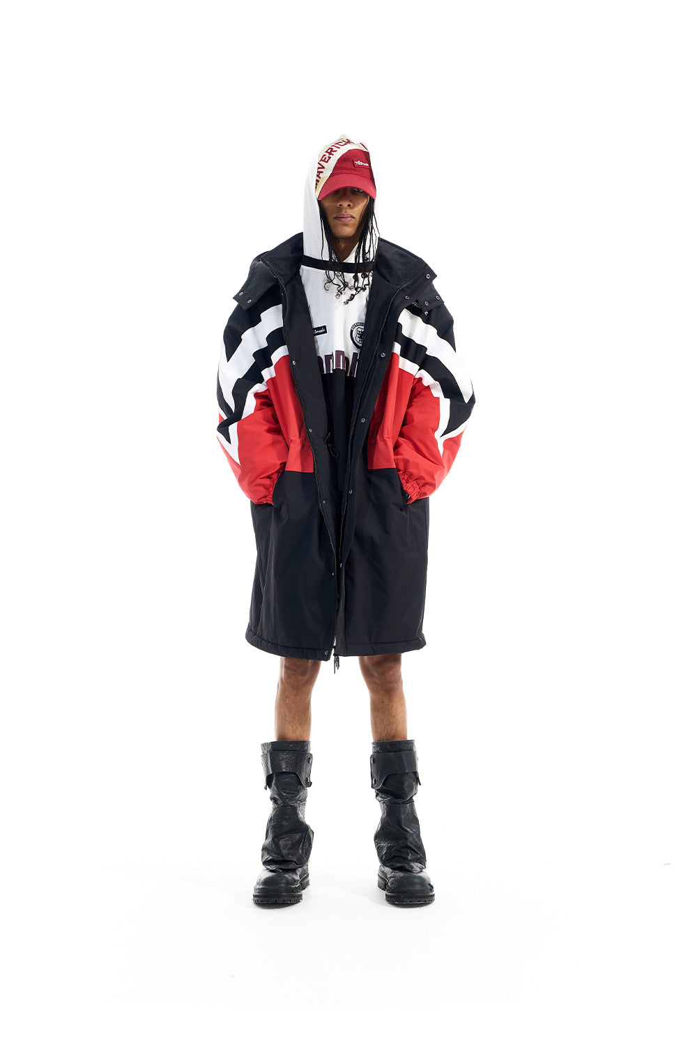 Long Detachable Hooded Cotton Jacket