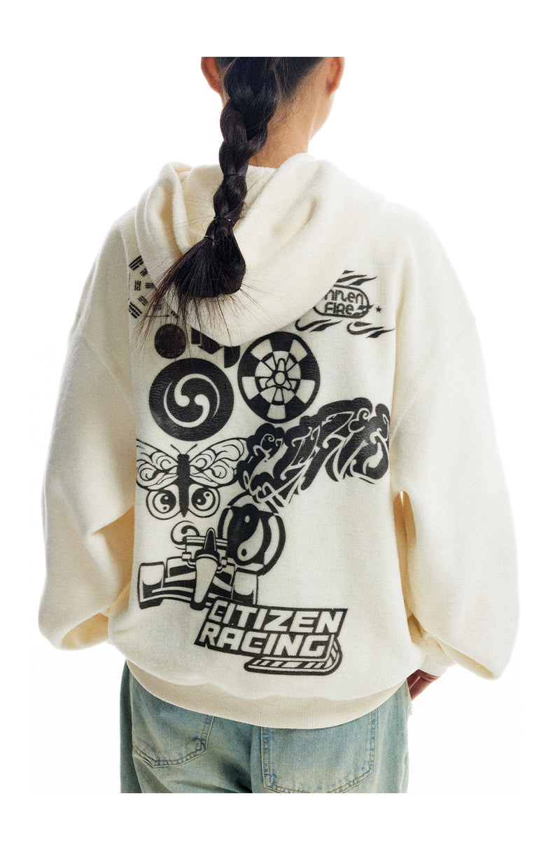 Printed Hooded Sweatshirt