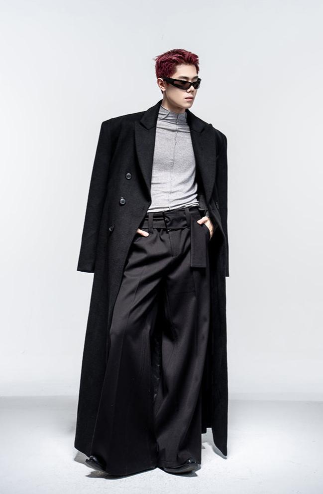 Shoulder Waist Long Coat