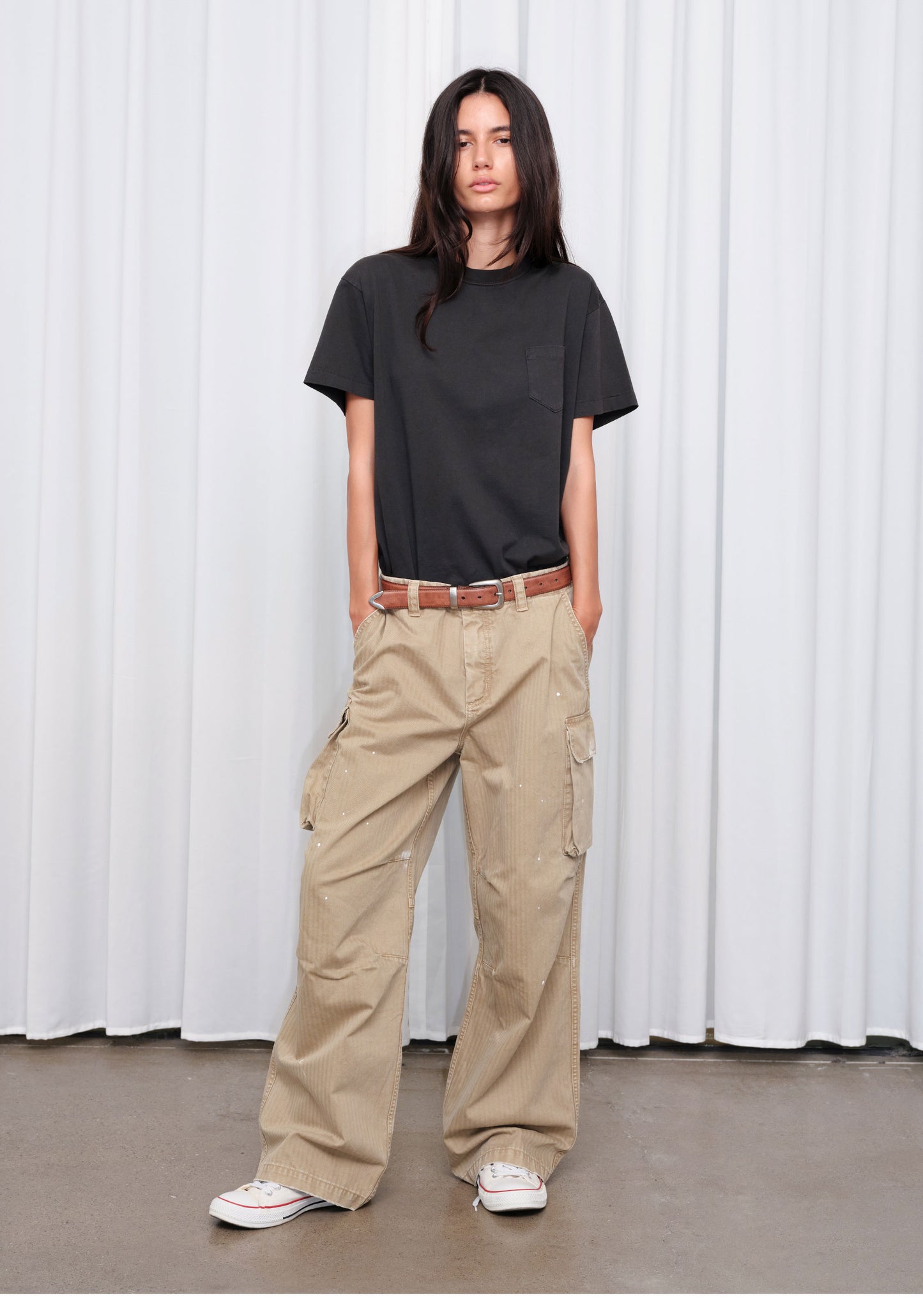 Vintage-Style Fitted T-Shirt
