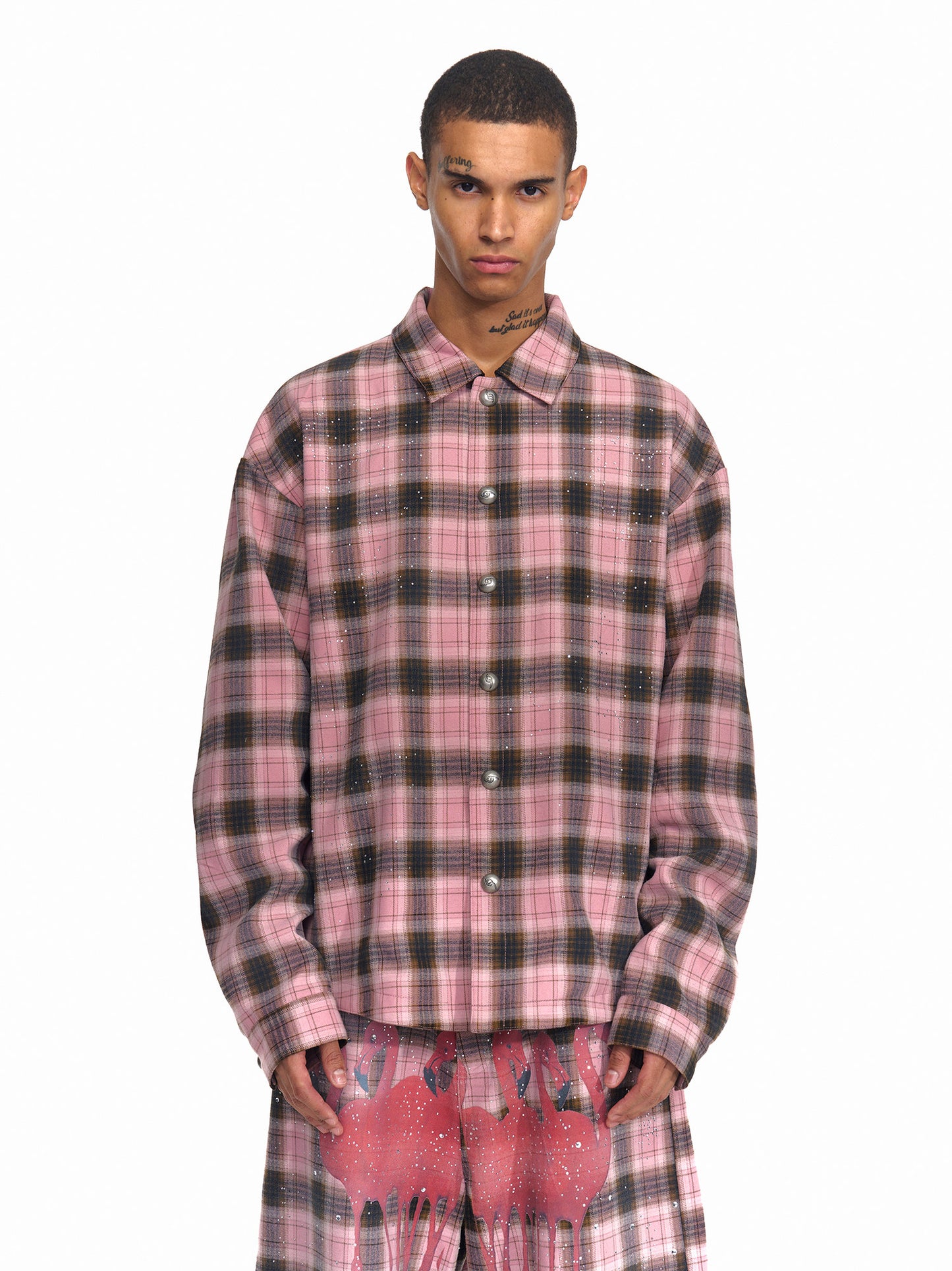 Rhinestone Check Jacket