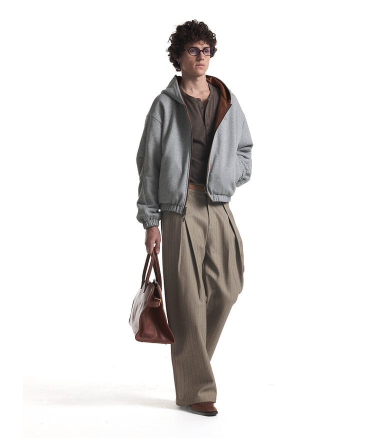 Reversible Faux Leather Hooded Jacket