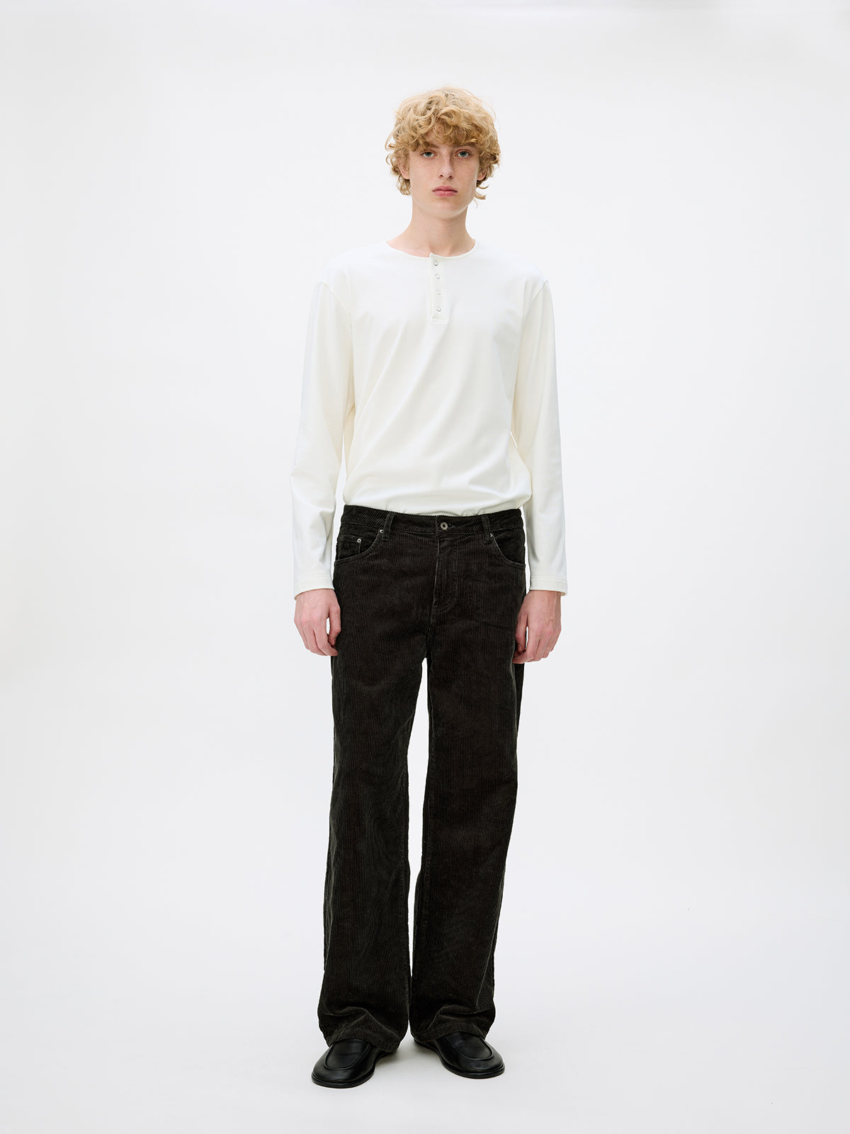 Wash-processed Straight Casual Pants