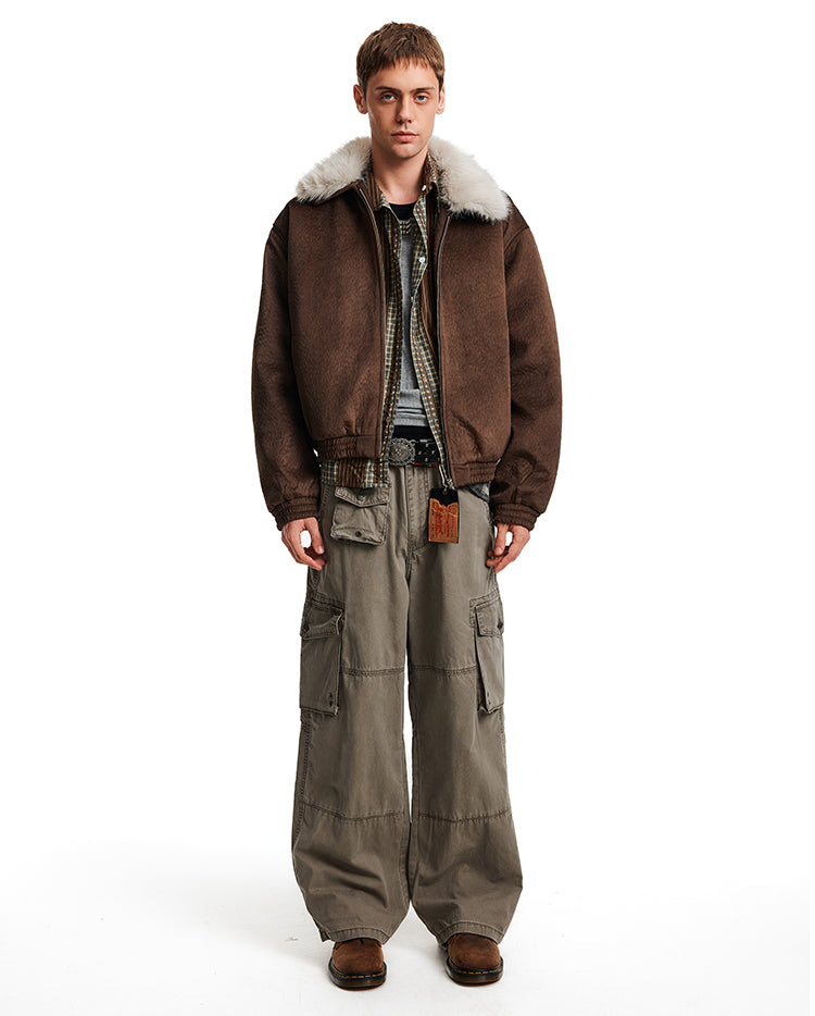 Clean Fit Fur Collar Jacket