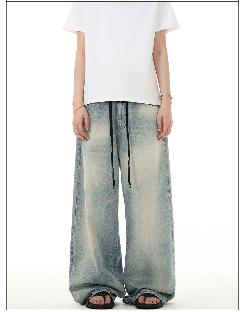 Retro Washed Light Color Jeans