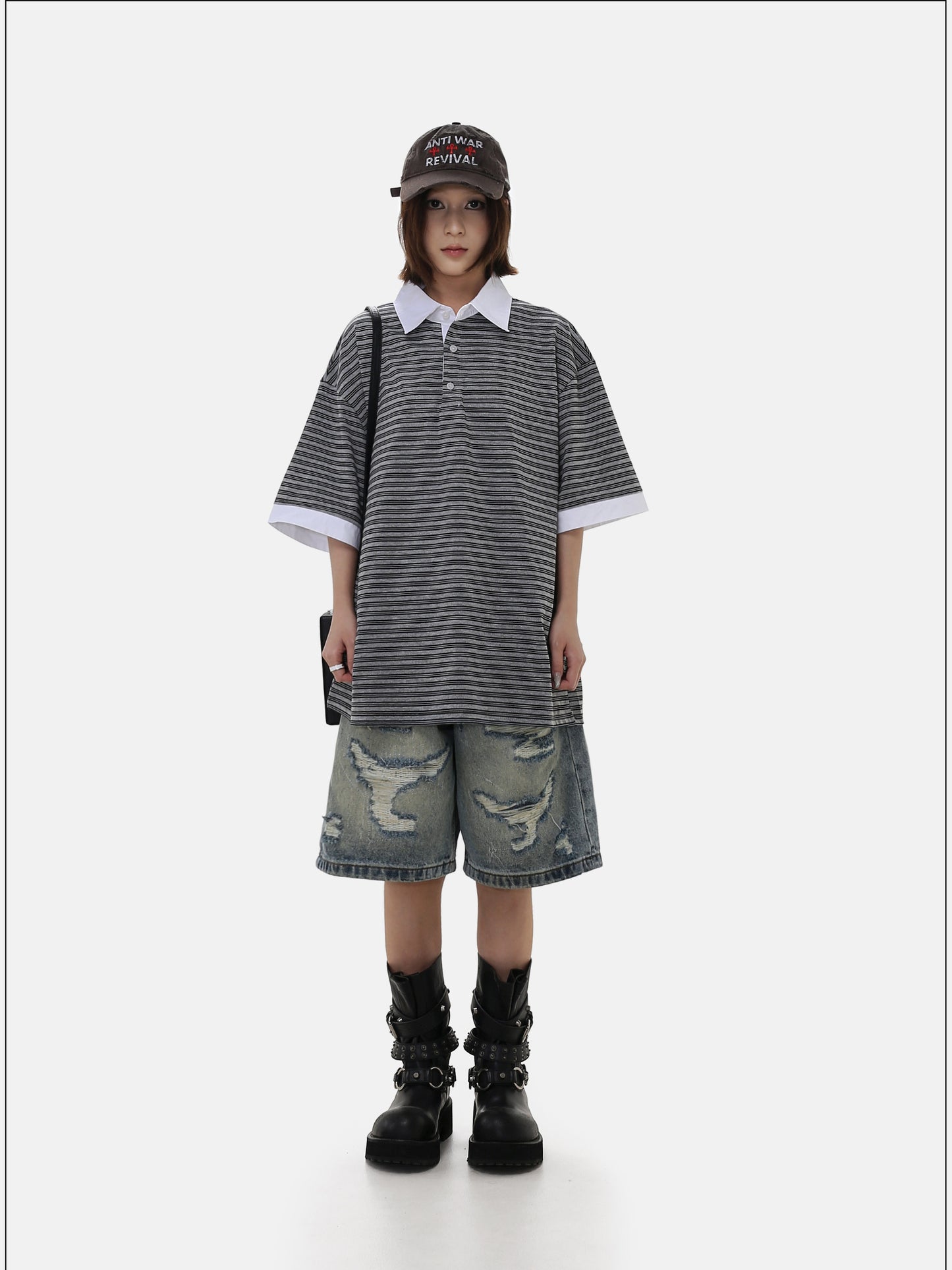 Faux Two-Piece Relaxed-Fit Polo Shirt