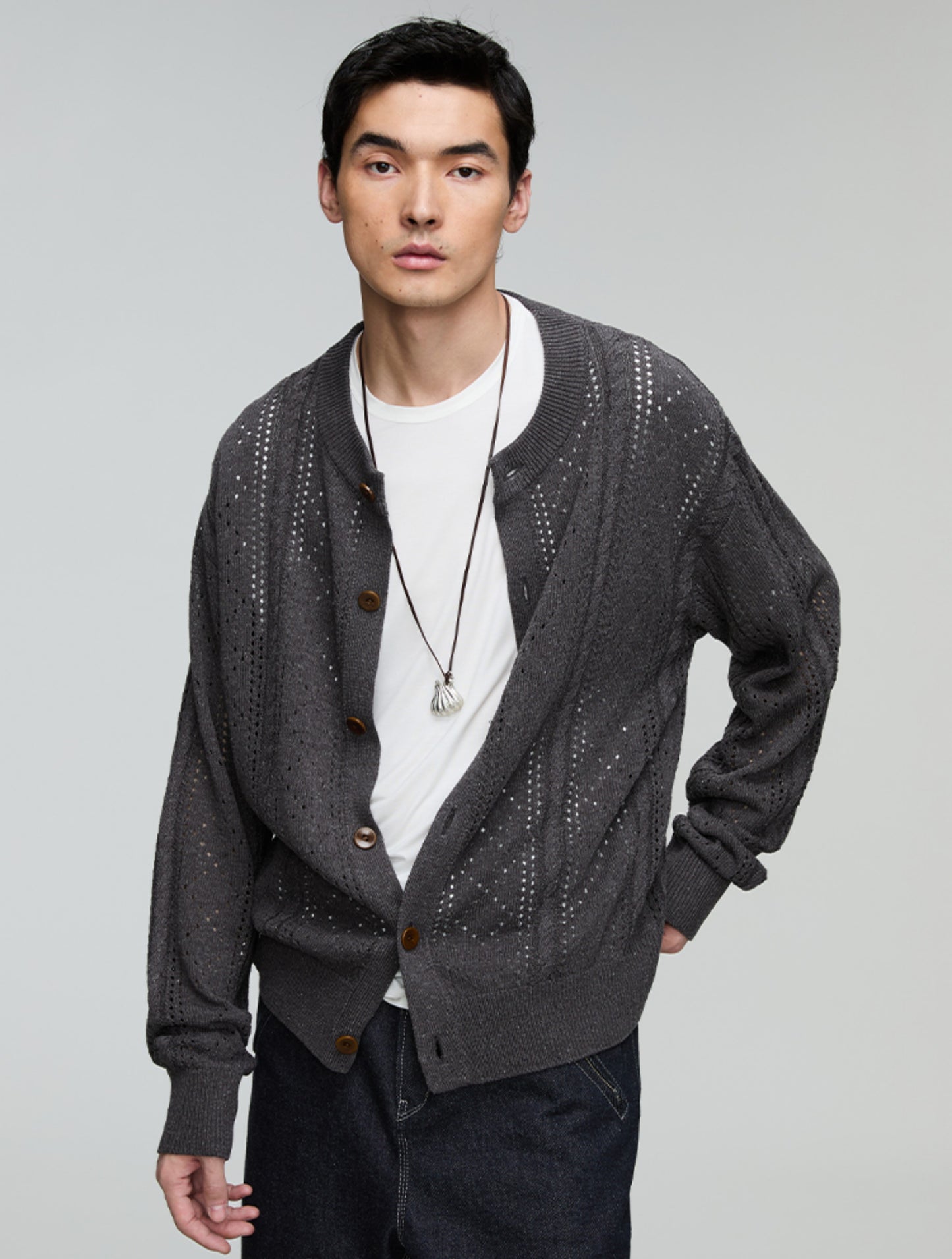 Round Neck Cardigan