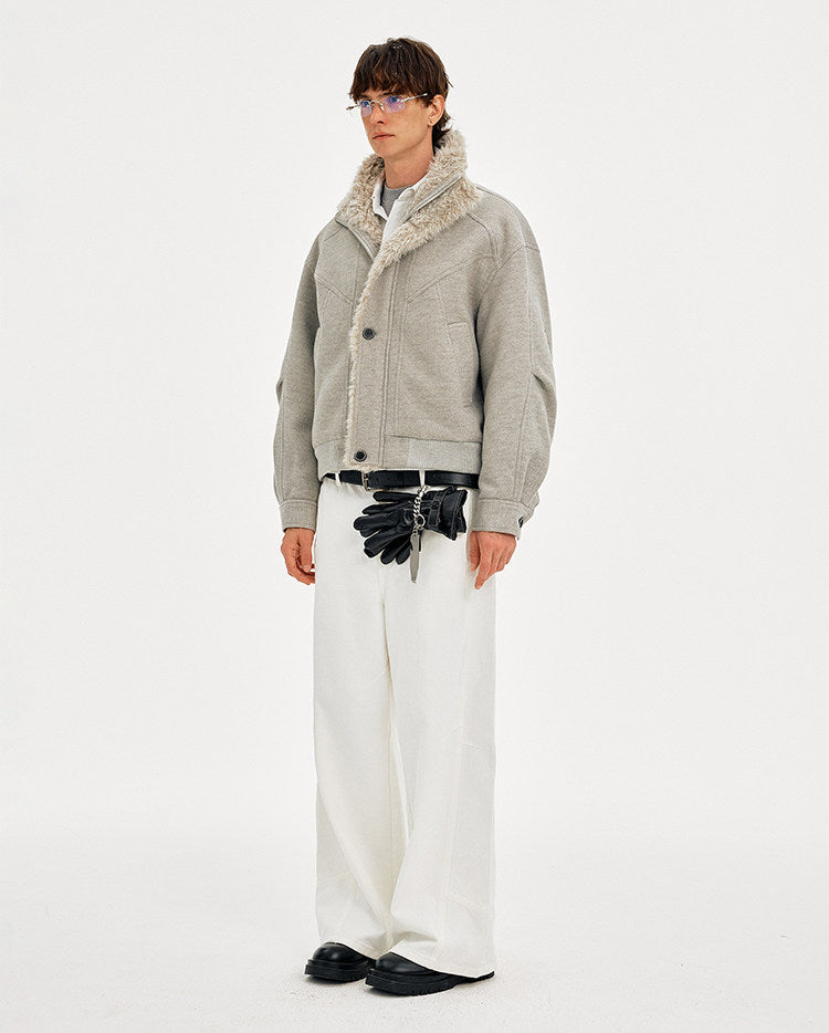 Deconstructed Lapel Mountain Carving Jacket