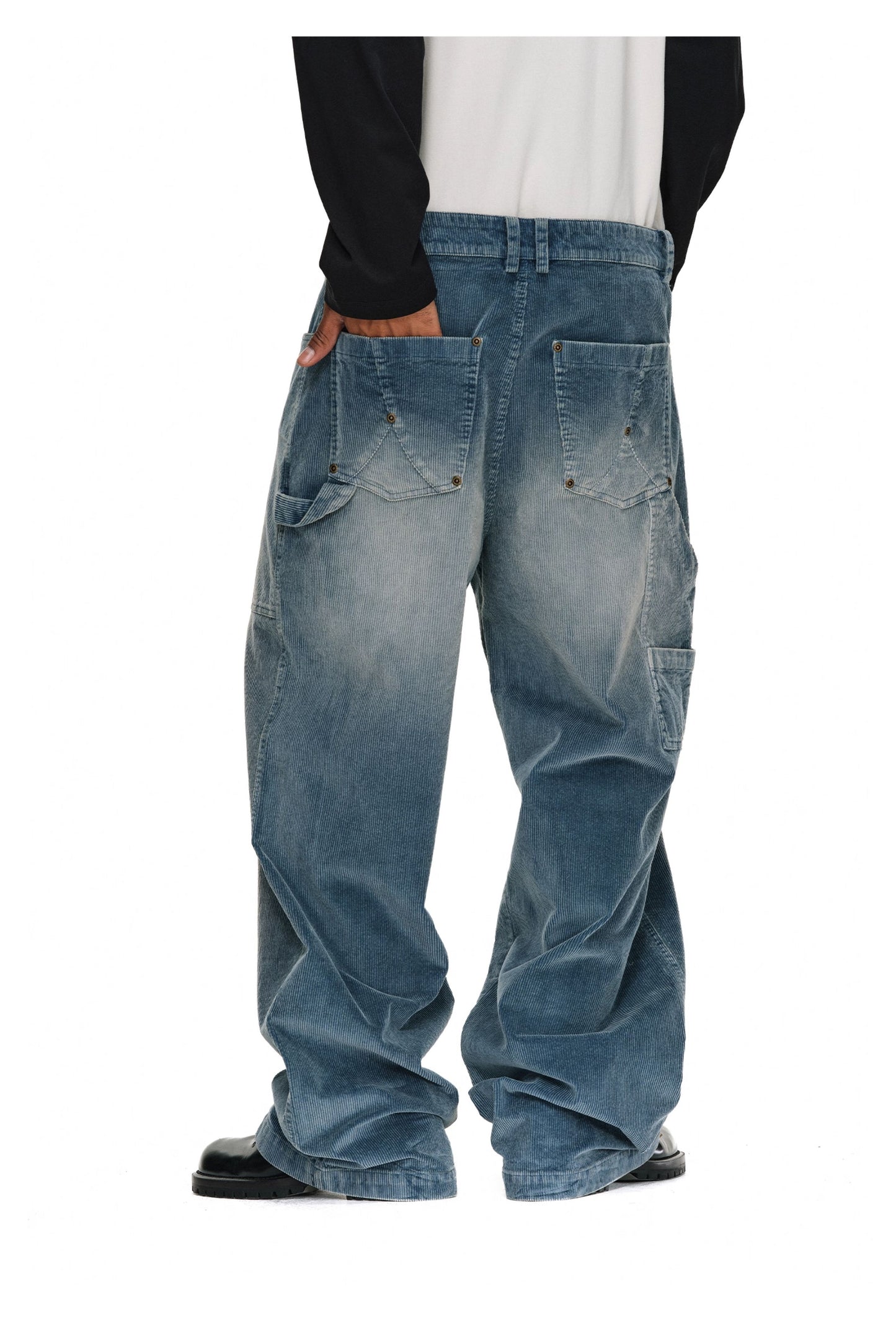 Wash-processed Corduroy Casual Pants