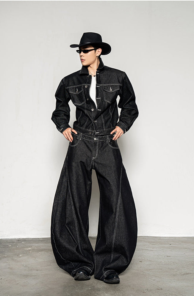 Washed Embroidered Denim Jacket