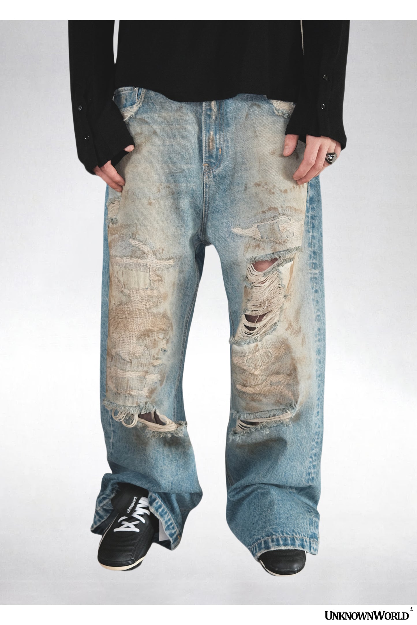 Destroy Mud Dyed Straight Jeans