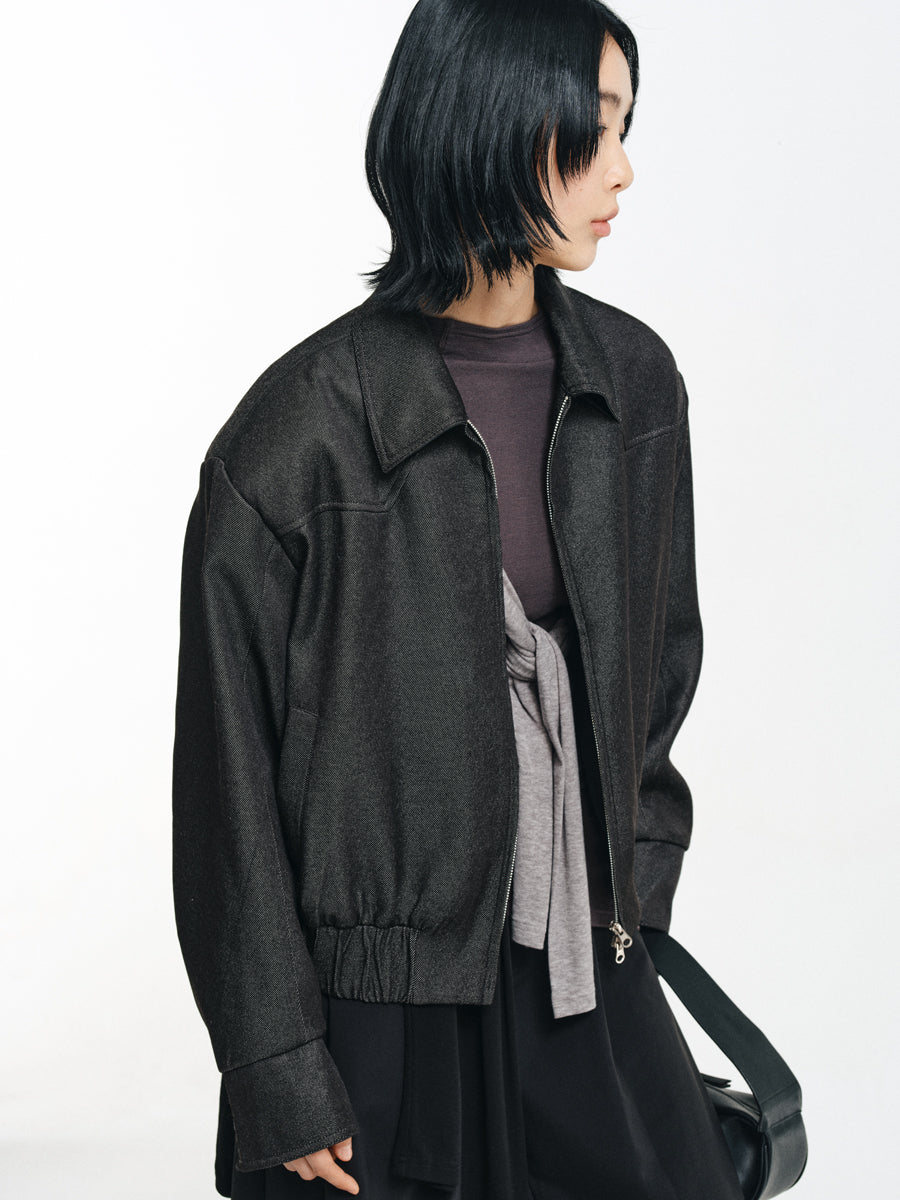 Short Padded Shoulder Jacket