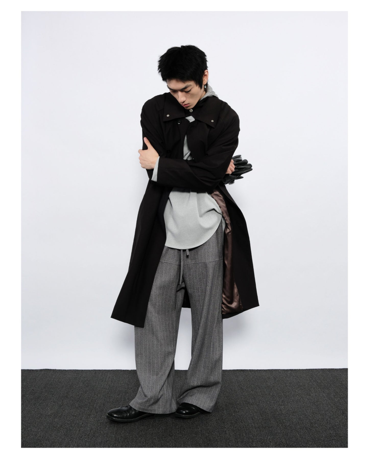 Wide-Stripe Casual Pants