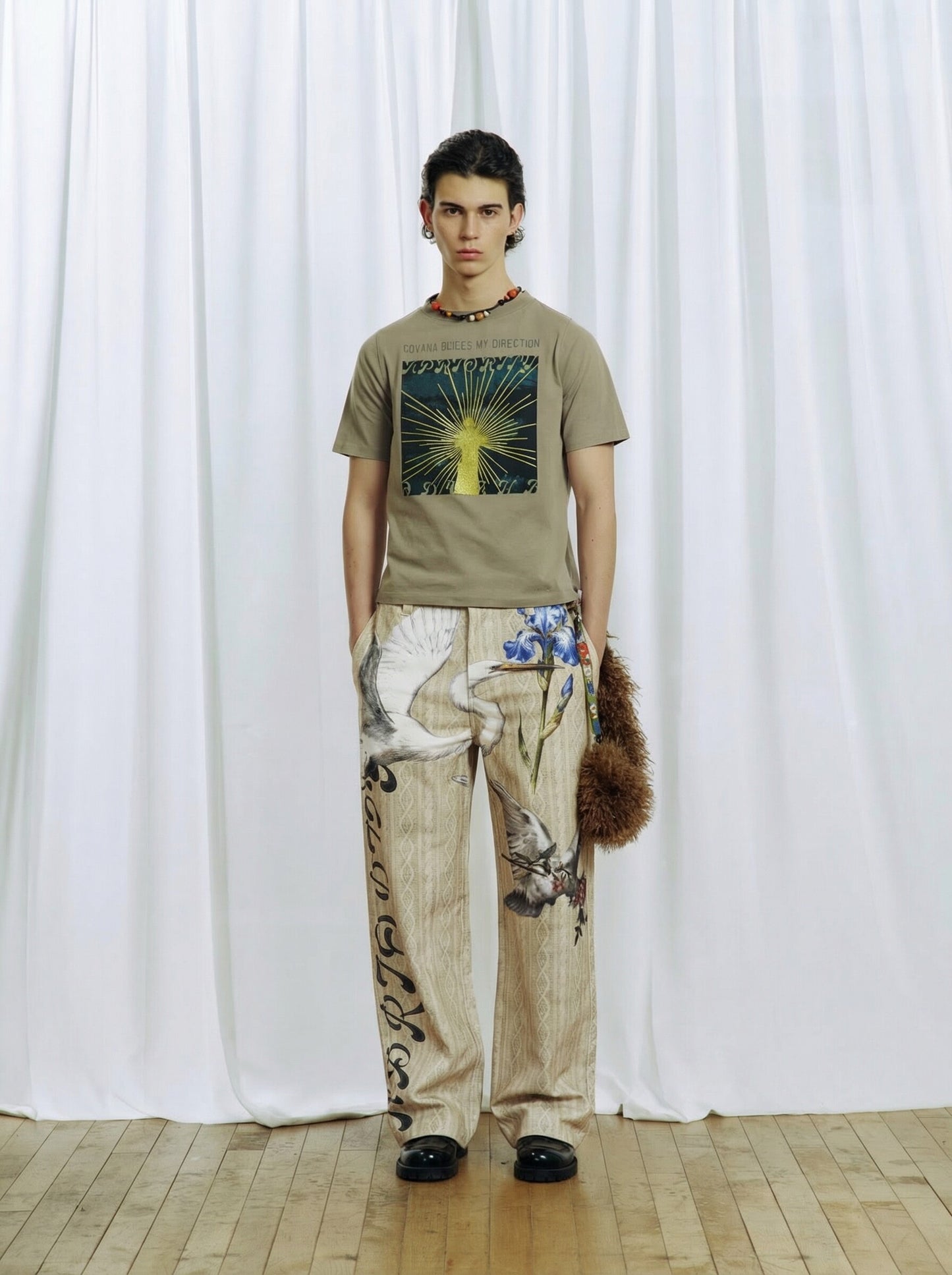 3D-Printed Denim Casual Pants