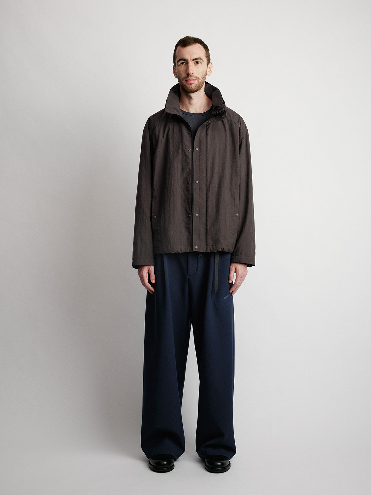 Stand Collar Hooded Jacket