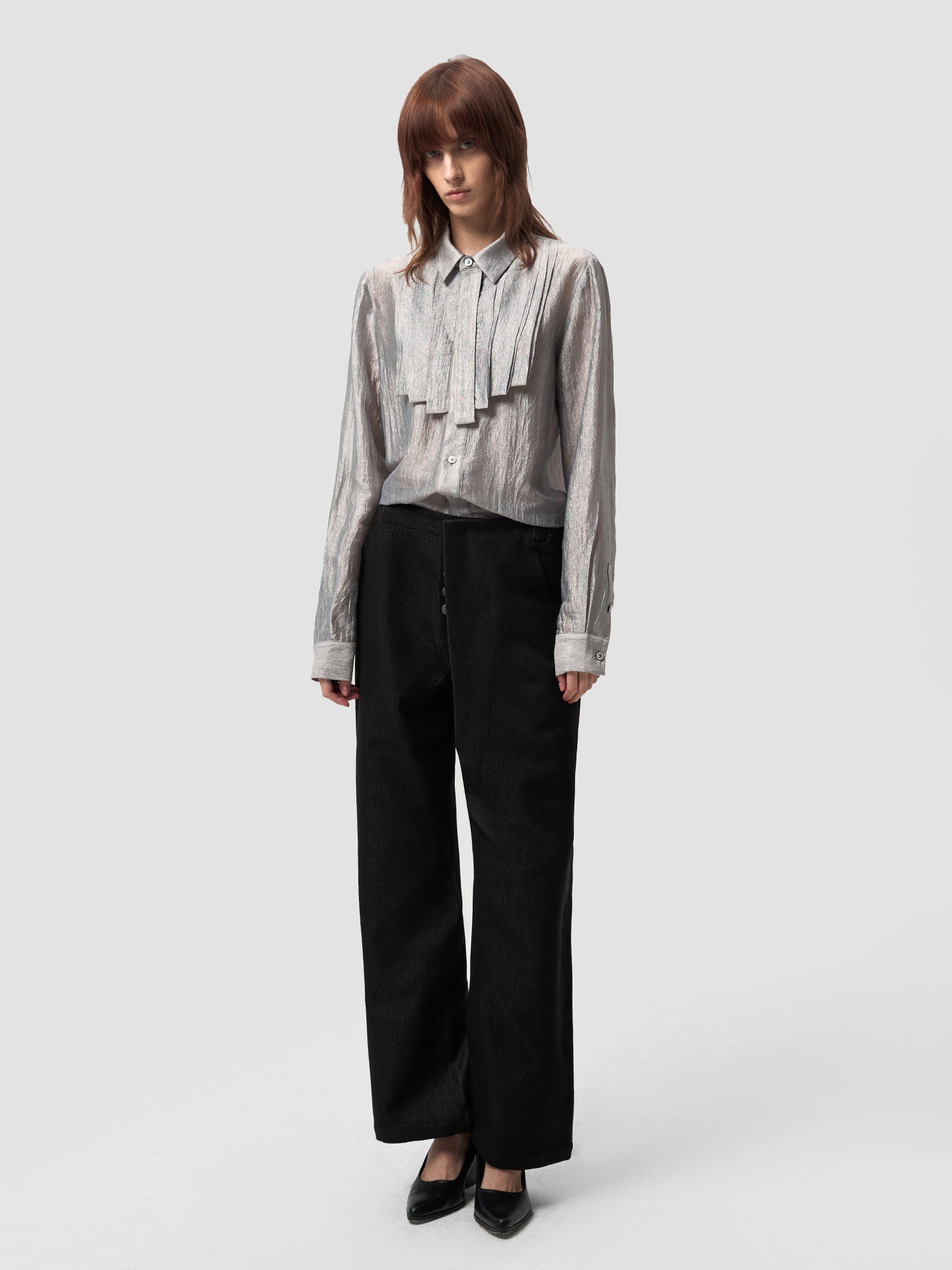Foldable Ribbon Shirt with Sun Protection