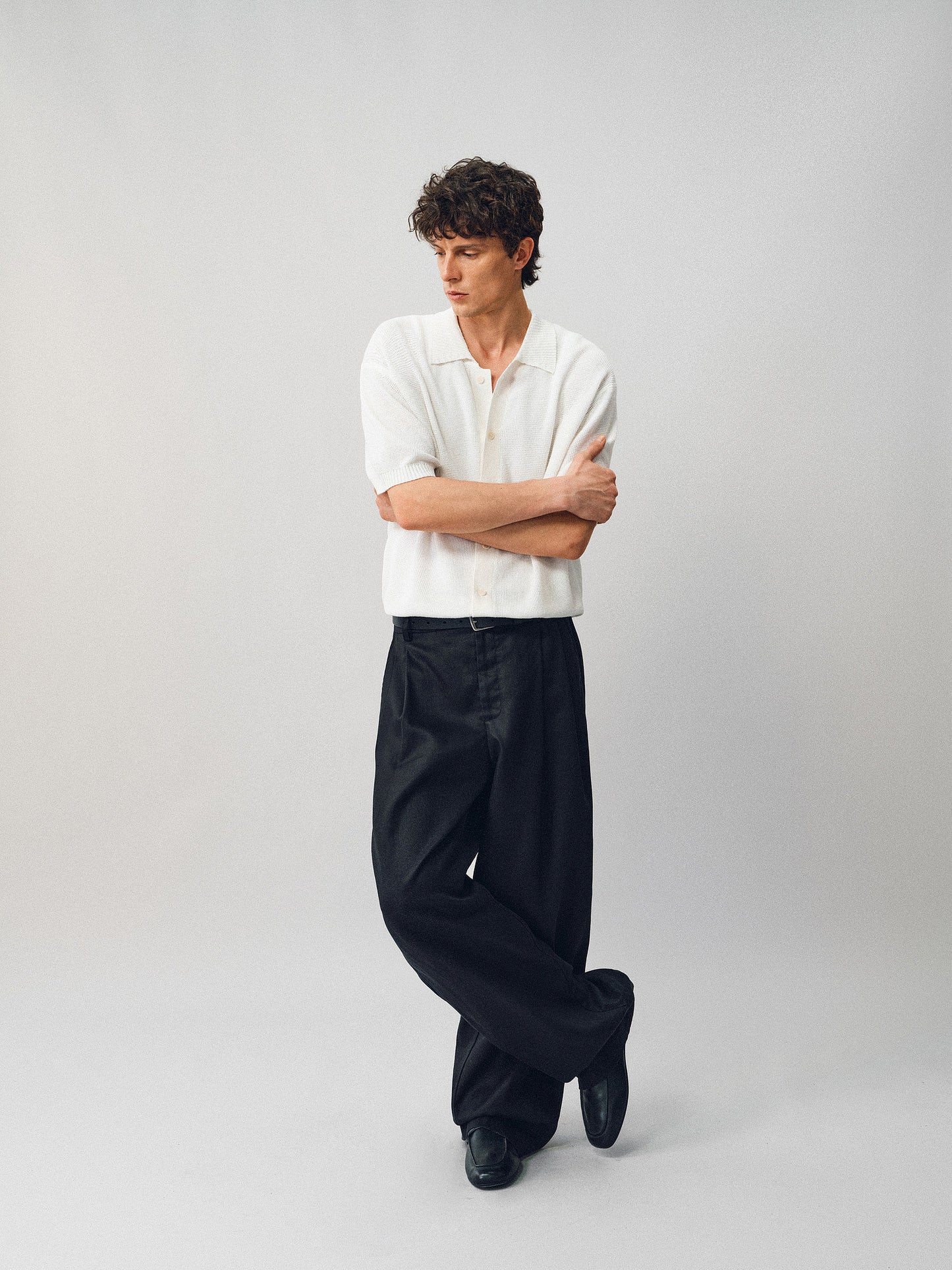 Textured Linen-Cotton Blend Shirt