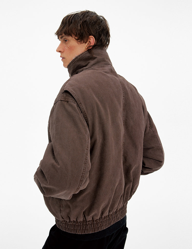 Detachable fur collar jacket