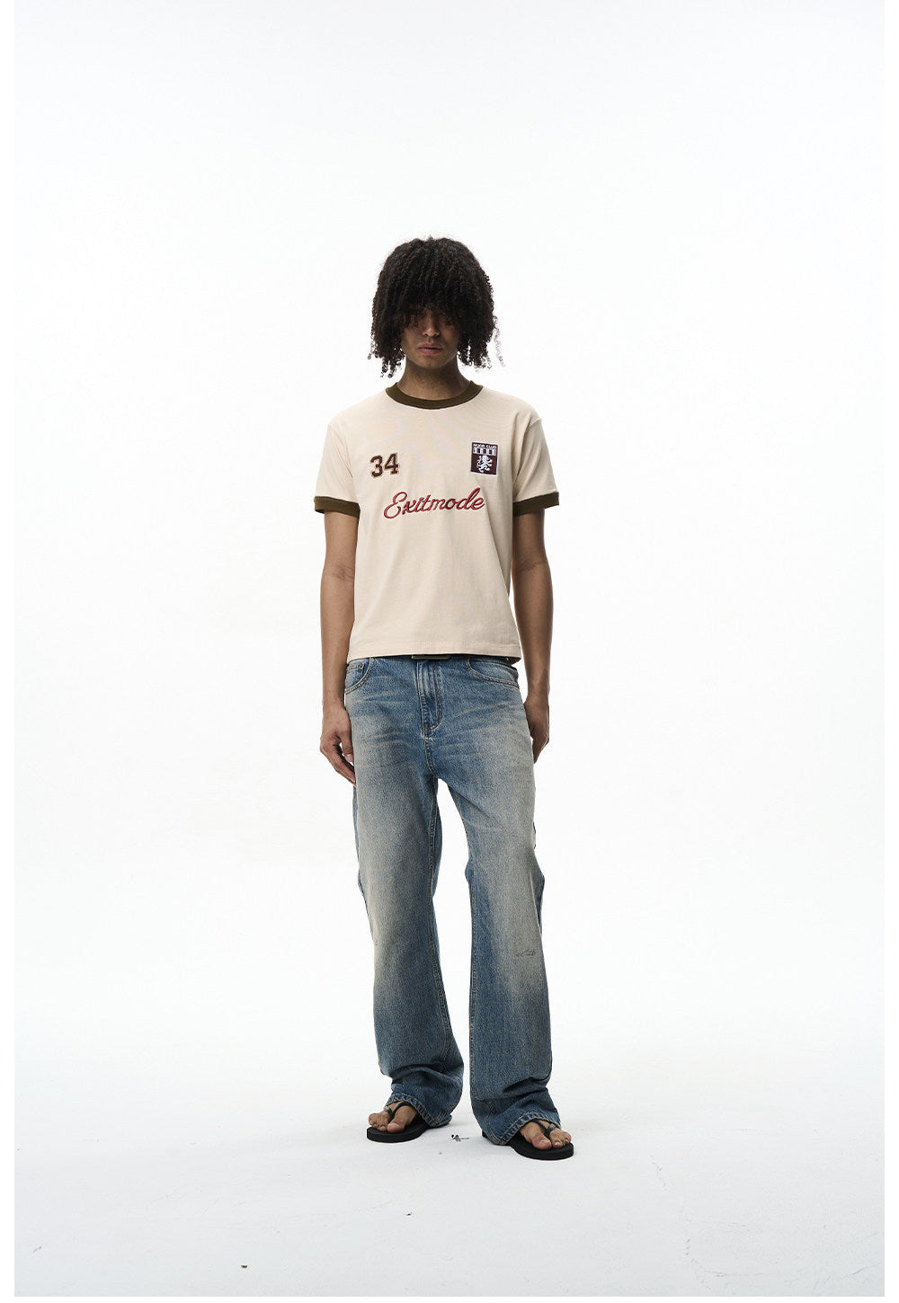 Vintage Embroidered Crew-Neck T-Shirt
