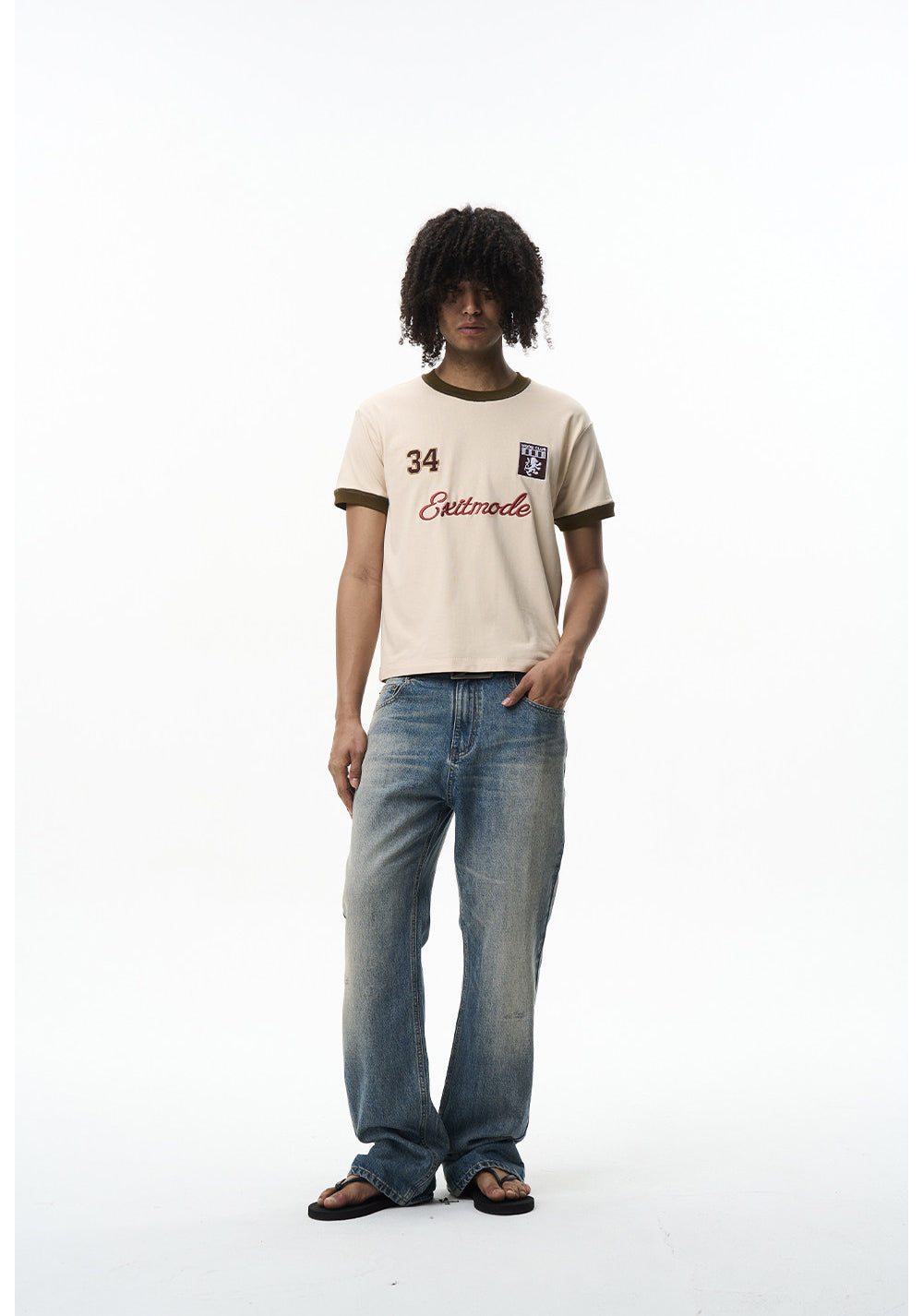 Vintage Embroidered Crew-Neck T-Shirt