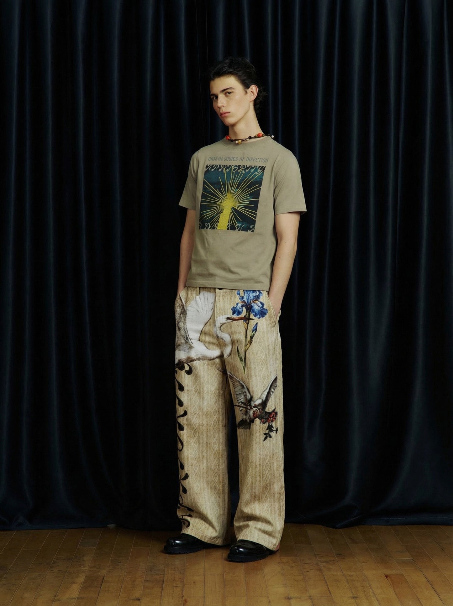 3D-Printed Denim Casual Pants