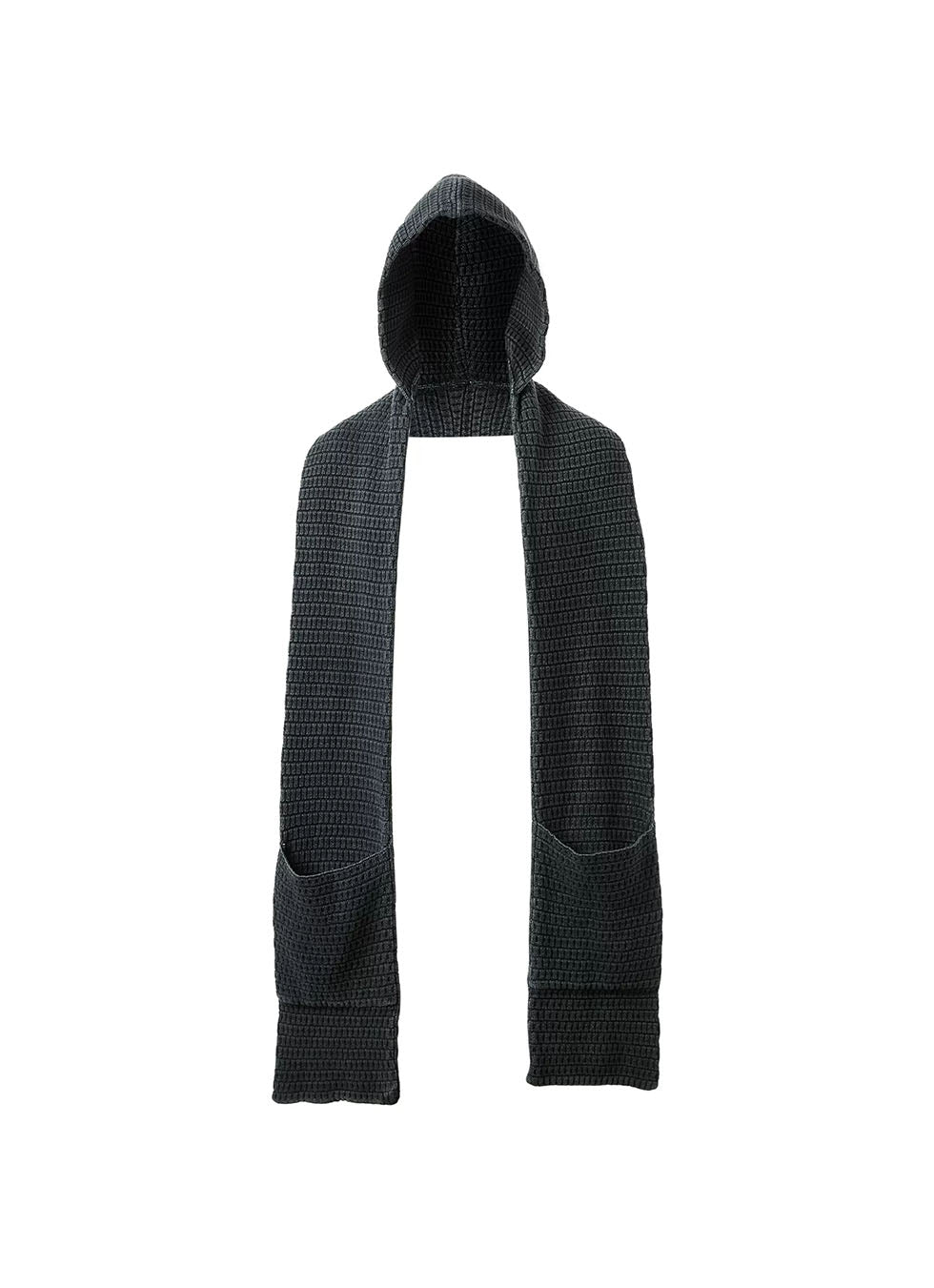 Hooded knit scarf