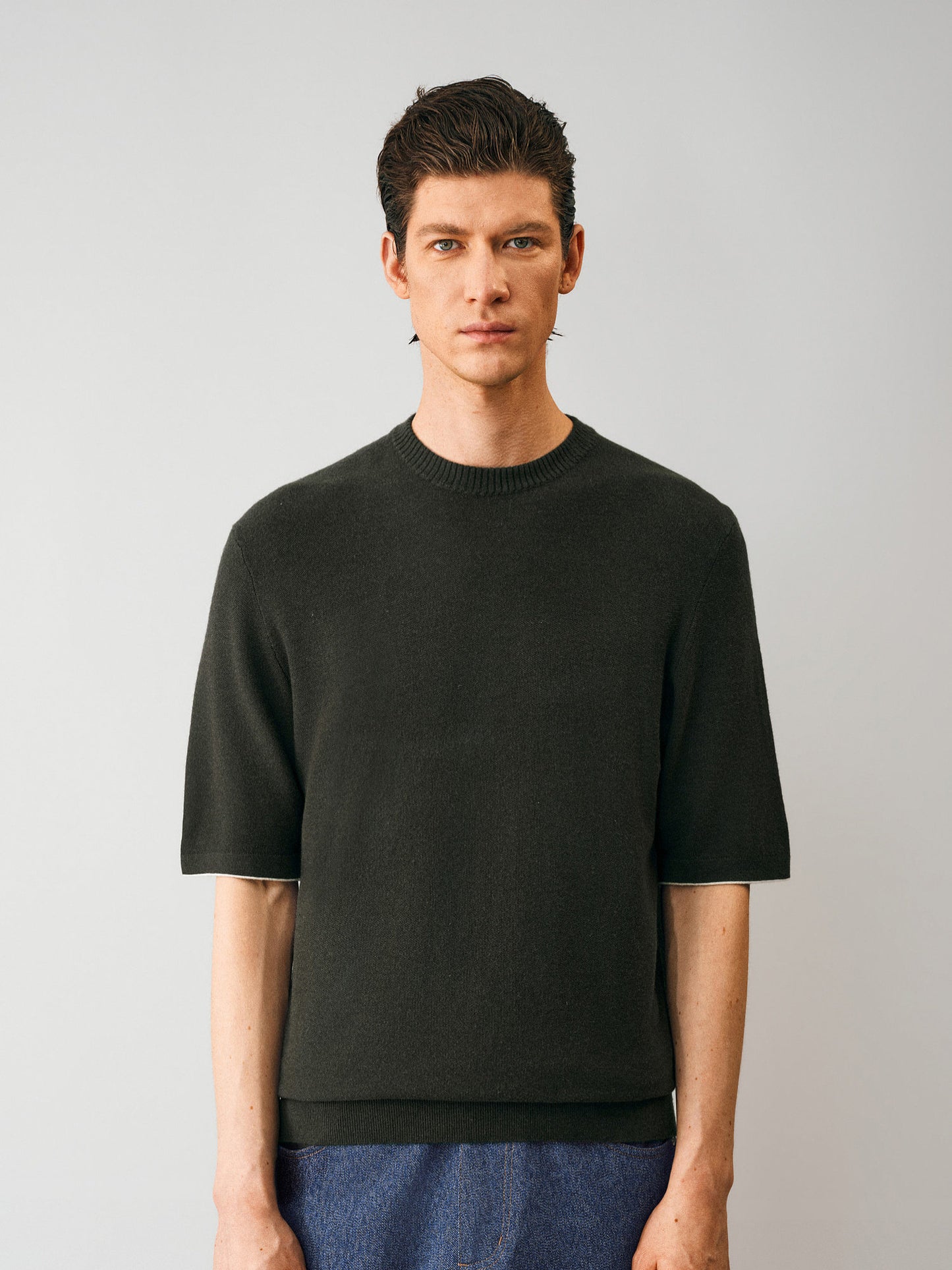 실크 울 혼방 셔츠