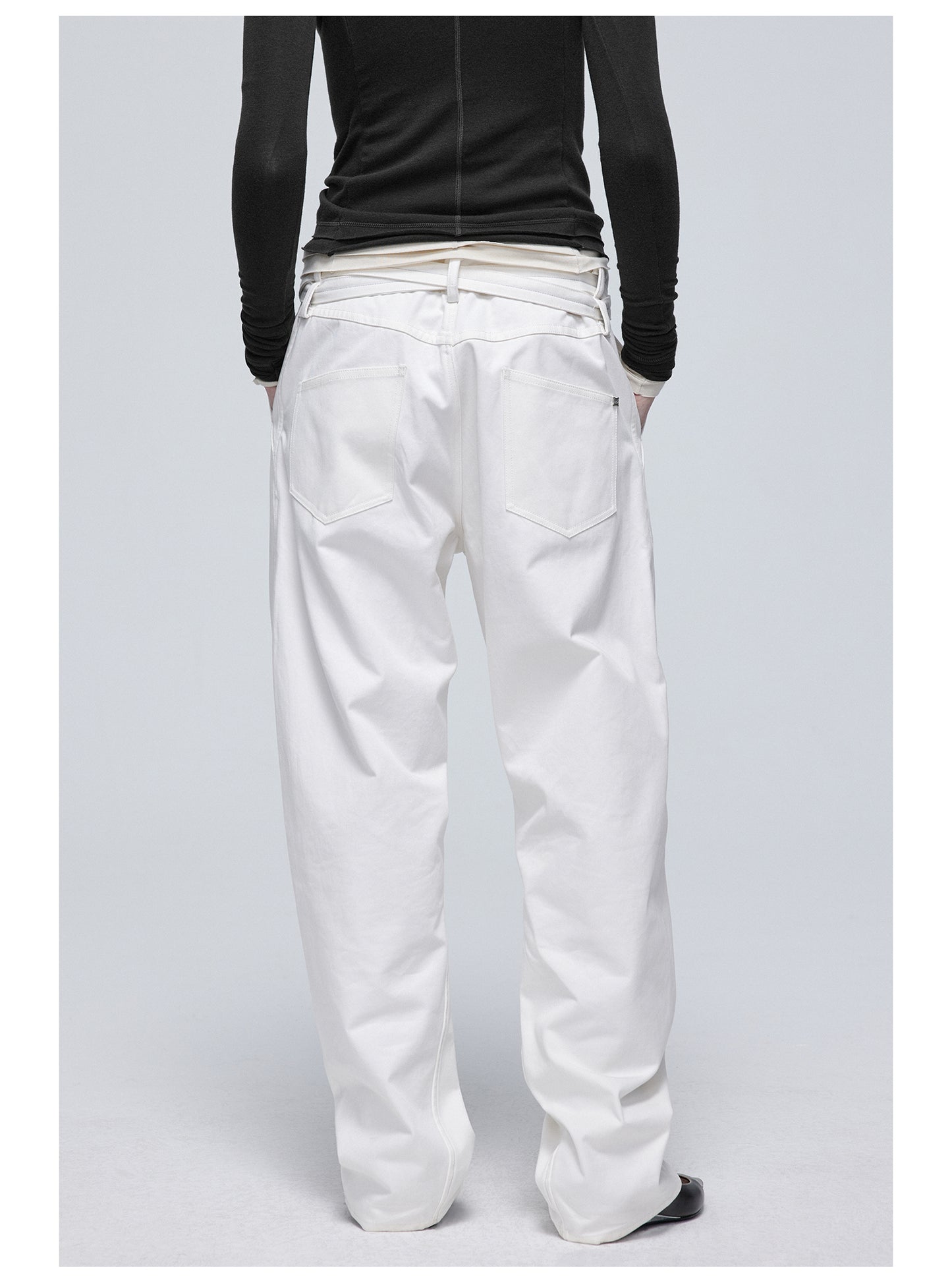 Twist Belt Casual Pants