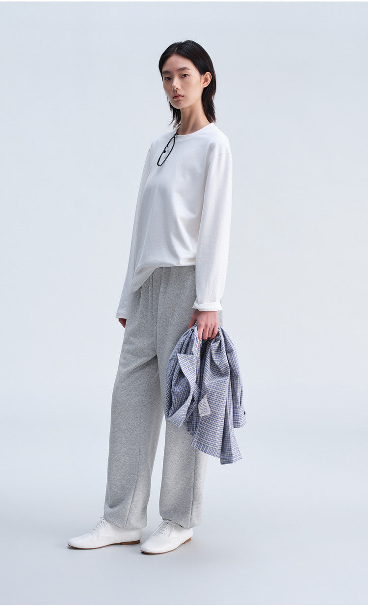 Stretch Knit Crew Neck T-Shirt
