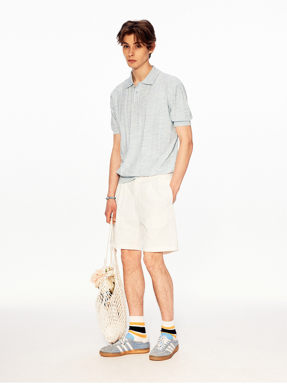 Breathable Knit Polo Shirt