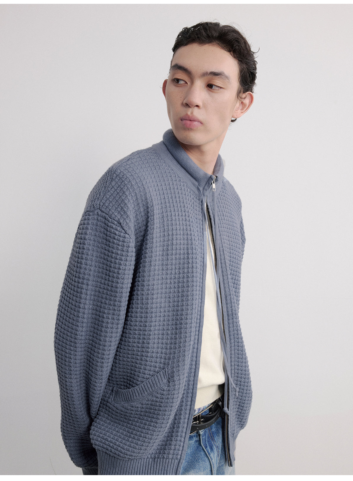 Waffle Knit Cardigan