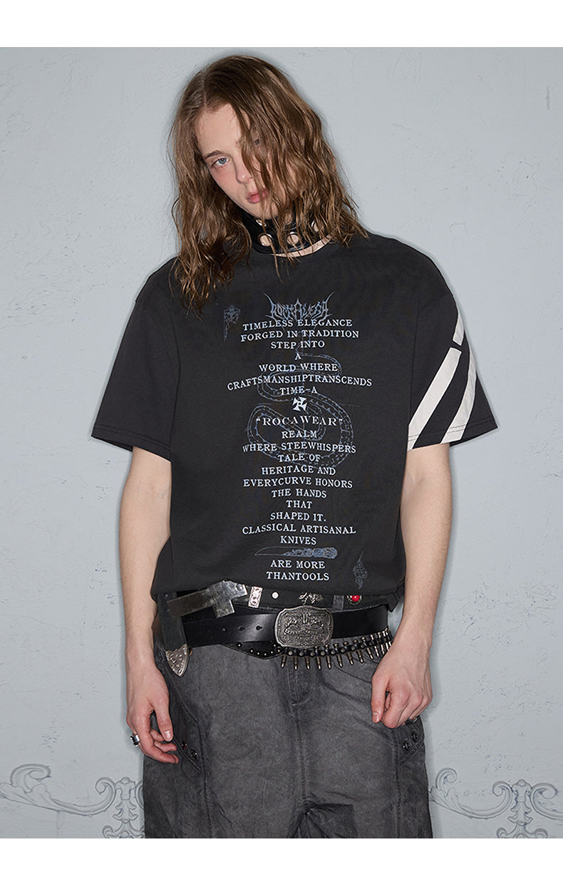 Patch print heavyweight T-shirt